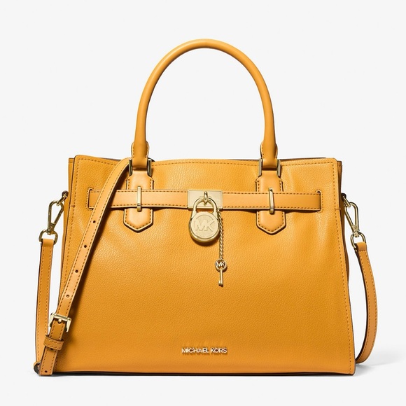 NWT Michael Kors Hamilton Medium Leather Satchel - Picture 1 of 4